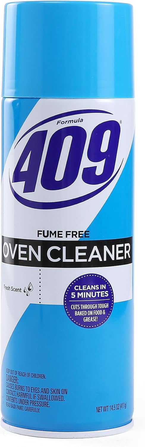 Formula 409 Heavy Duty Spray-On Oven Cleaner, Lemon Scent - Grill and Stove Top Cleaner Cuts Through Grease & Grime on Contact, A Powerful Clean You Can Trust, 14.5 Oz