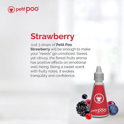 All Natural Toilet Odor Drops, Eliminator Deodorizer, Odor Blocker Liquid, Air Freshener - Travel Dropper personal Bottle, Strawberry