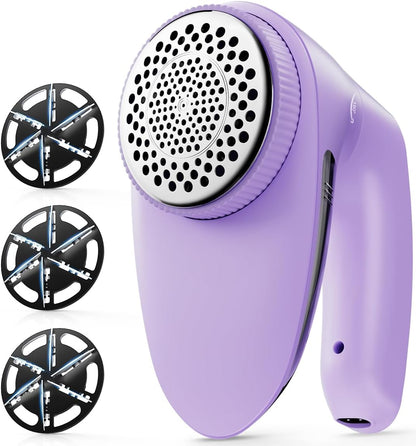 POPCHOSE Fabric Shaver, Lint Remover for Clothes, Lint Shaver with 6-Leaf Blades & 2 Speed, 2000mAh Rechargeable, Sweater Shavers to Remove Pilling, Electric Lint Remover for Couch, Furniture, Fuzz