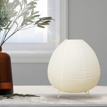 Paper Lantern Lamp - Rice Paper Table Lamp Bedside Modern Desk Lamp for Nightstand, Dresser, Living Room, Dorm, Office