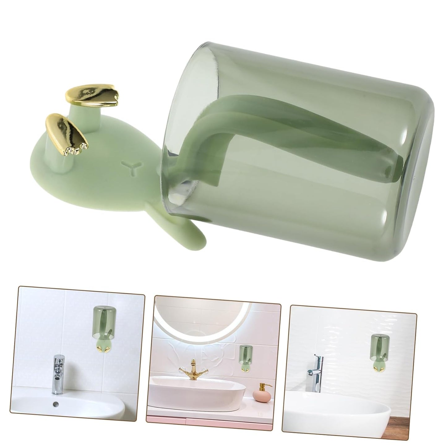 Zerodeko Wall-Mounted Toothbrush Holder with Cup and Cover Easy Installation Bathroom Organizer for Toothbrushes and Cups Space-Saving Design for Home and Dorm Use
