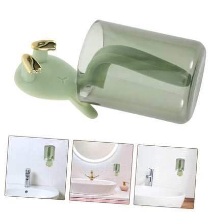 Zerodeko Wall-Mounted Toothbrush Holder with Cup and Cover Easy Installation Bathroom Organizer for Toothbrushes and Cups Space-Saving Design for Home and Dorm Use