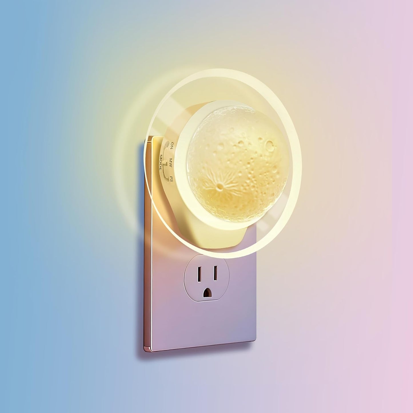 2 Packs Night Lights Plug into Wall - Motion Sensor Plug in Night Light with Auto Dusk to Dawn,Dimmable Soft White, Bright Nightlight for Cruise Bedroom Bathroom Hallway Kitchen