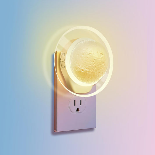 2 Packs Night Lights Plug into Wall - Motion Sensor Plug in Night Light with Auto Dusk to Dawn,Dimmable Soft White, Bright Nightlight for Cruise Bedroom Bathroom Hallway Kitchen