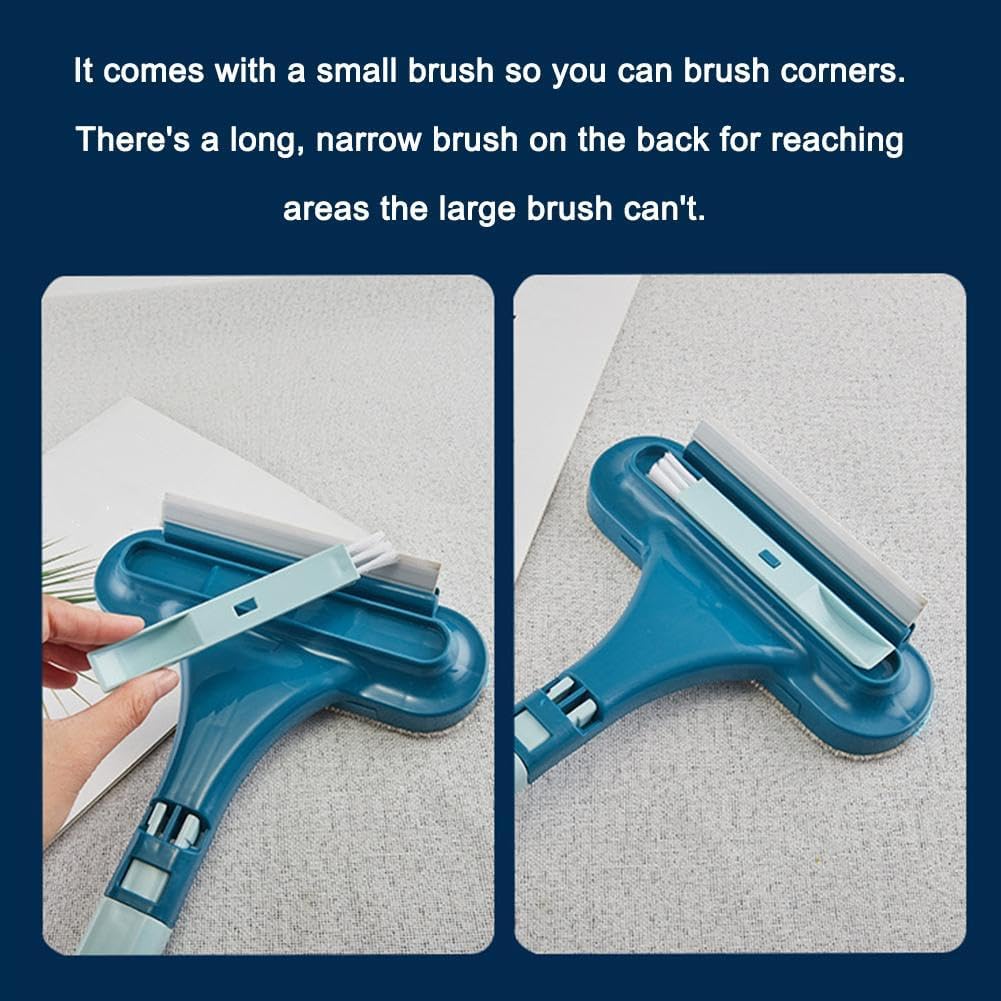 Window Screen Cleaning Brush, Double Sided Window Cleaning Brush and Scraper, Mesh Screen Cleaner,Multi-Purpose CleaningBrush for Patio, Door, Porch Screens