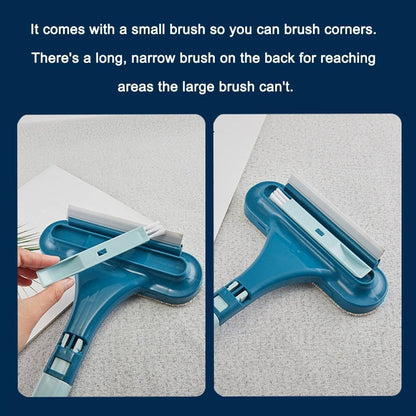 Window Screen Cleaning Brush, Double Sided Window Cleaning Brush and Scraper, Mesh Screen Cleaner,Multi-Purpose CleaningBrush for Patio, Door, Porch Screens