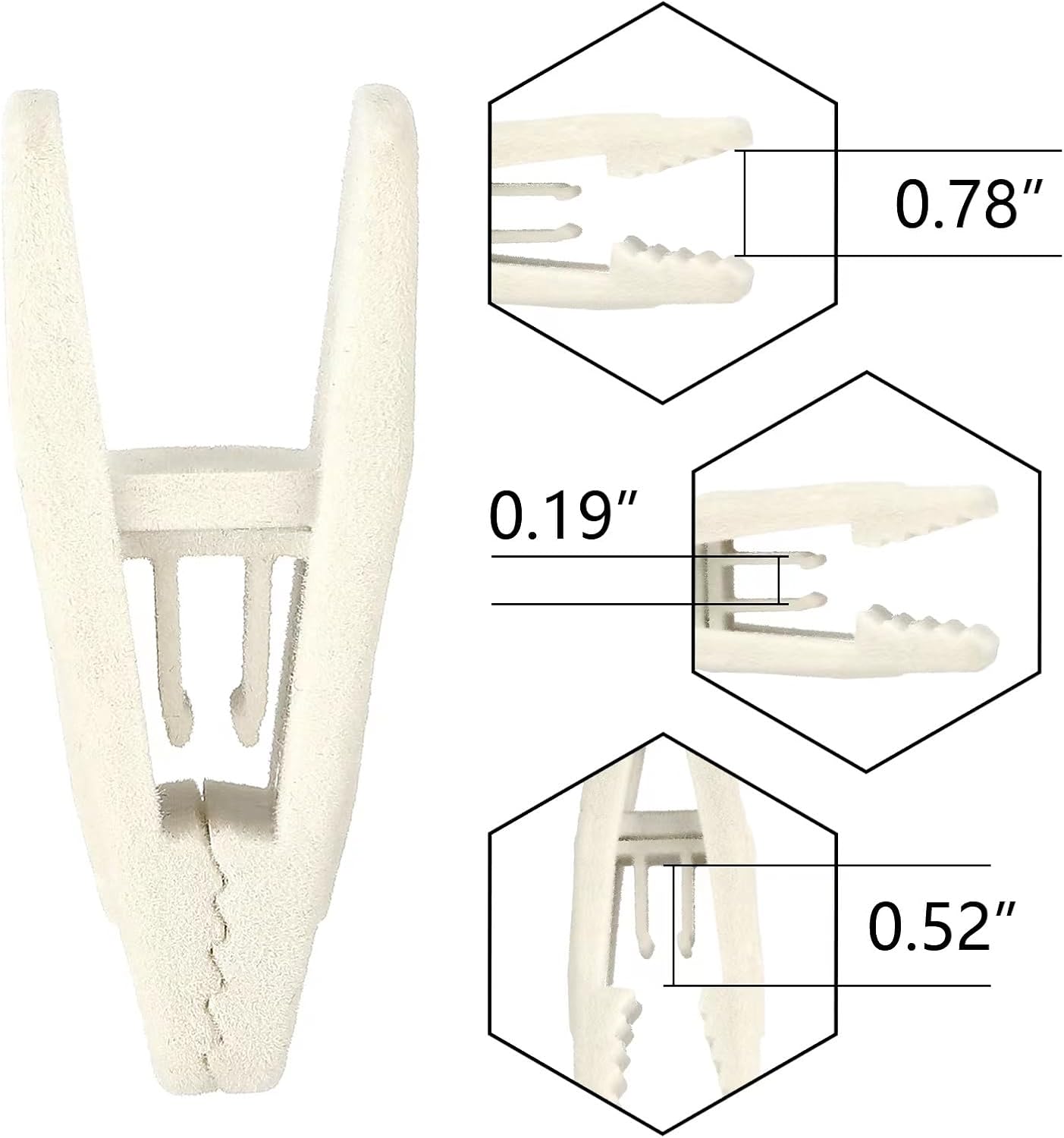 Tinfol Velvet Hanger Clips, 24 Pack Black Pants Hangers Clips, Large Opening Clothes Pin, Strong Finger Flocked Clip Perfect for Use with Slim-line Clothes Velvet Hanger
