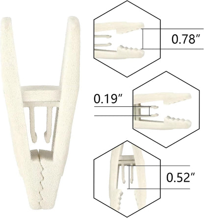 Tinfol Velvet Hanger Clips, 24 Pack Black Pants Hangers Clips, Large Opening Clothes Pin, Strong Finger Flocked Clip Perfect for Use with Slim-line Clothes Velvet Hanger
