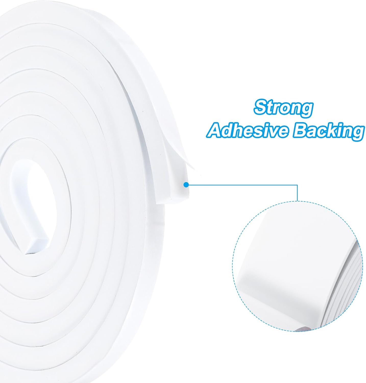 PATIKIL Weather Stripping Door Seal Strip, 3/8 Inch x 1/4 Inch x 32 Ft Self Adhesive Soundproof High Density Foam Tape Insulation for Door Window Air Conditioning, White - Colors A