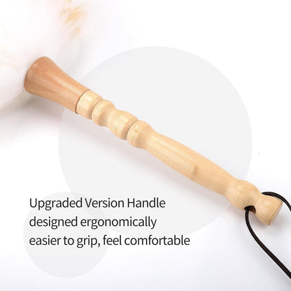 Extendable Lambswool Duster 29-110 Inch,Anti-Static Flexible Head, Stainless Steel Pole for Cleaning High Ceiling,Fan,Furniture,Roof Dusting