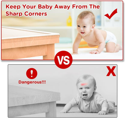 Baby Proofing, 6.6ft Edge Protector Strip Clear, Silicone Soft Corner Protectors with Upgraded Pre-Taped Strong Adhesive, Edge Protectors for Sharp Corners of Cabinets, Tables, Drawers