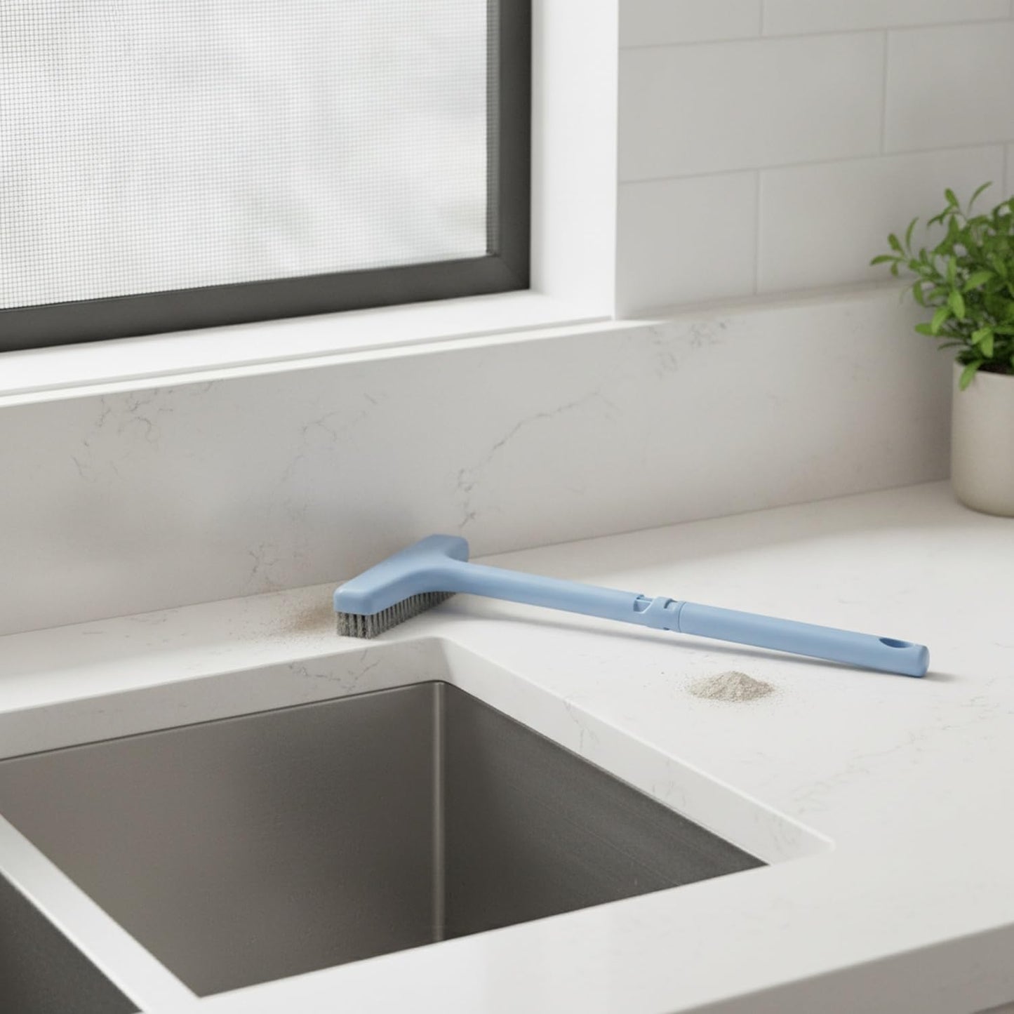 Window Screen Cleaning Brush, Double-Sided Design for in-Place Mesh Maintenance, PP Plastic Cleaner Tool (1 PC)