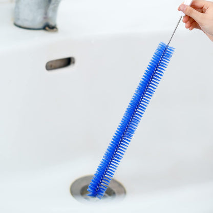 2 Pcs Drain Cleaner Brush 15 Inches Extra Long Handle Scrub Cleaner Bottle Brush for Cleaning Drain Brush Household Cleaning Brushes for Tube, Kitchen, Pipes, Dishwasher, Drains