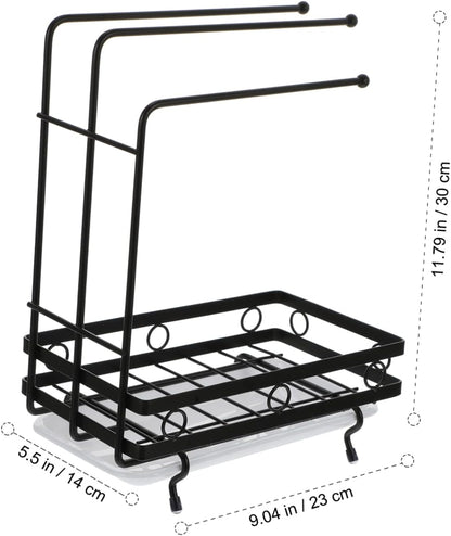 SHOWERORO 1pc Kitchen Sponge Rack Dual Purpose Desktop and Wall Mounted Design for Dishcloths and Cleaning Brushes Premium and Keeps Rags Dry and Organized