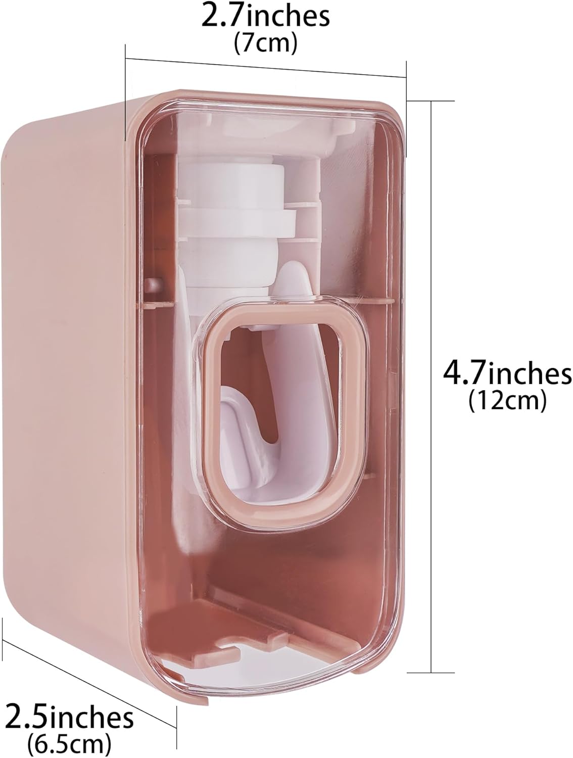 2 Slot Toothbrush Holder and Toothpaste Dispenser Wall Mounted, Automatic Toothpaste Squeezer, 2 in 1 Tooth Brush Toothpaste Organizer for Shower (Grey)