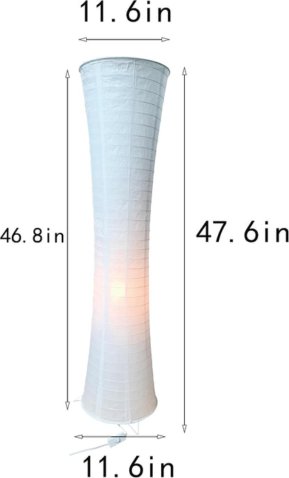 Paper Lamp Desk Lantern Table Lamps Rice Paper Bedside Nightstand Portable Small Light for Living Room Bedroom (1, 19.2"x8.5"x8.5")