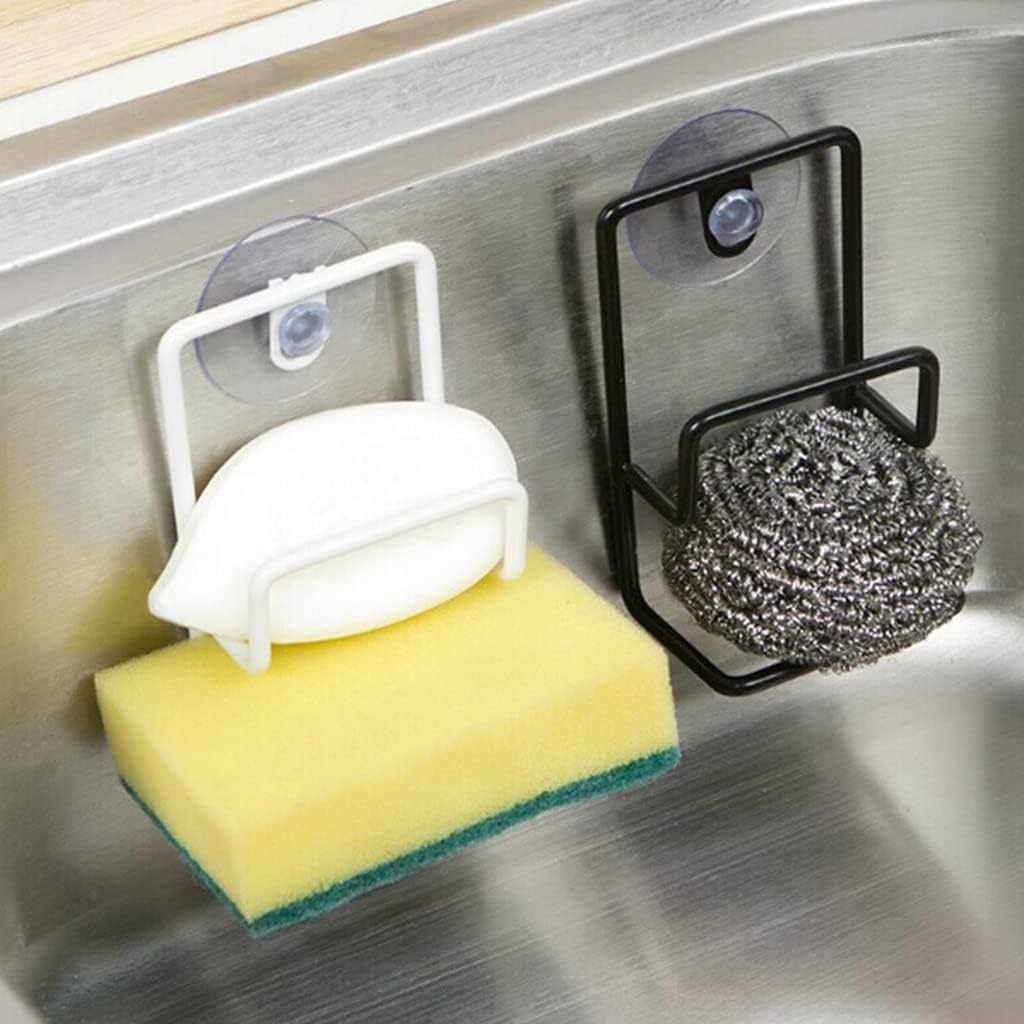 Sink Countertop Organizer Rack Wall Mounted Drain Rack Sponge Dishcloth Holder Sink Caddy Kitchen Accessories Punch-free Kitchen Sink Organizer Rack Stainless Steel Countertop for Cleaning Products