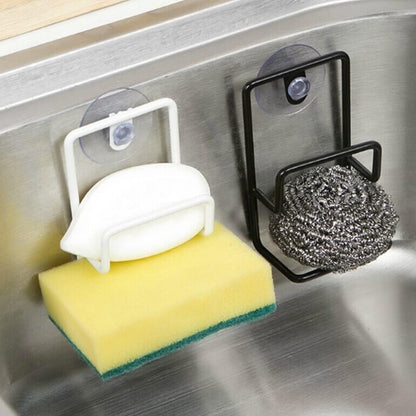 Sink Countertop Organizer Rack Wall Mounted Drain Rack Sponge Dishcloth Holder Sink Caddy Kitchen Accessories Punch-free Kitchen Sink Organizer Rack Stainless Steel Countertop for Cleaning Products