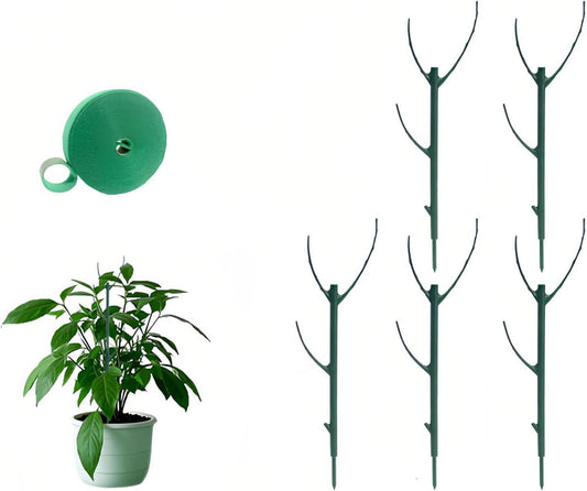 Stackable Monstera Moss Pole - 10 PCS Coir Plant Support Stakes for Indoor Plants, Bendable Totem Pole for Climbing Vines, Money Plant | Durable Indoor Plant Stakes (10 Pack)