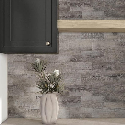 AULIGET 100 Piece Rust Slate Peel and Stick Backsplash Wall Tiles, 3" x 6" PVC Faux Stone Stick on Tiles for Backsplash Kitchen, Bathroom, Laundry Room, Camper, Fireplace