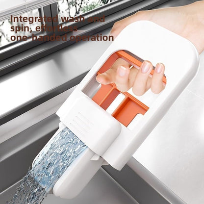 Mini Squeegee Mop for Kitchen Grease, Small Window Cleaner for Bathroom Mirror, Tile Wall, Sink, 15x2cm Microfiber Sponge Head, Lightweight Cleaning Tool for Small Spaces