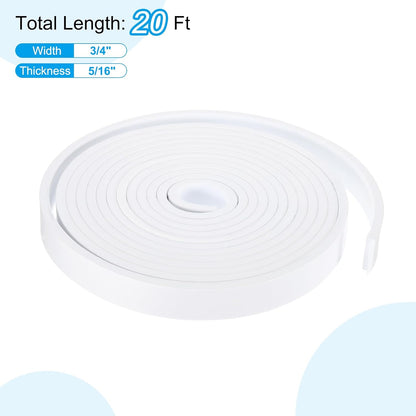 PATIKIL Weather Stripping Door Seal Strip, 3/8 Inch x 1/4 Inch x 32 Ft Self Adhesive Soundproof High Density Foam Tape Insulation for Door Window Air Conditioning, White - Colors B