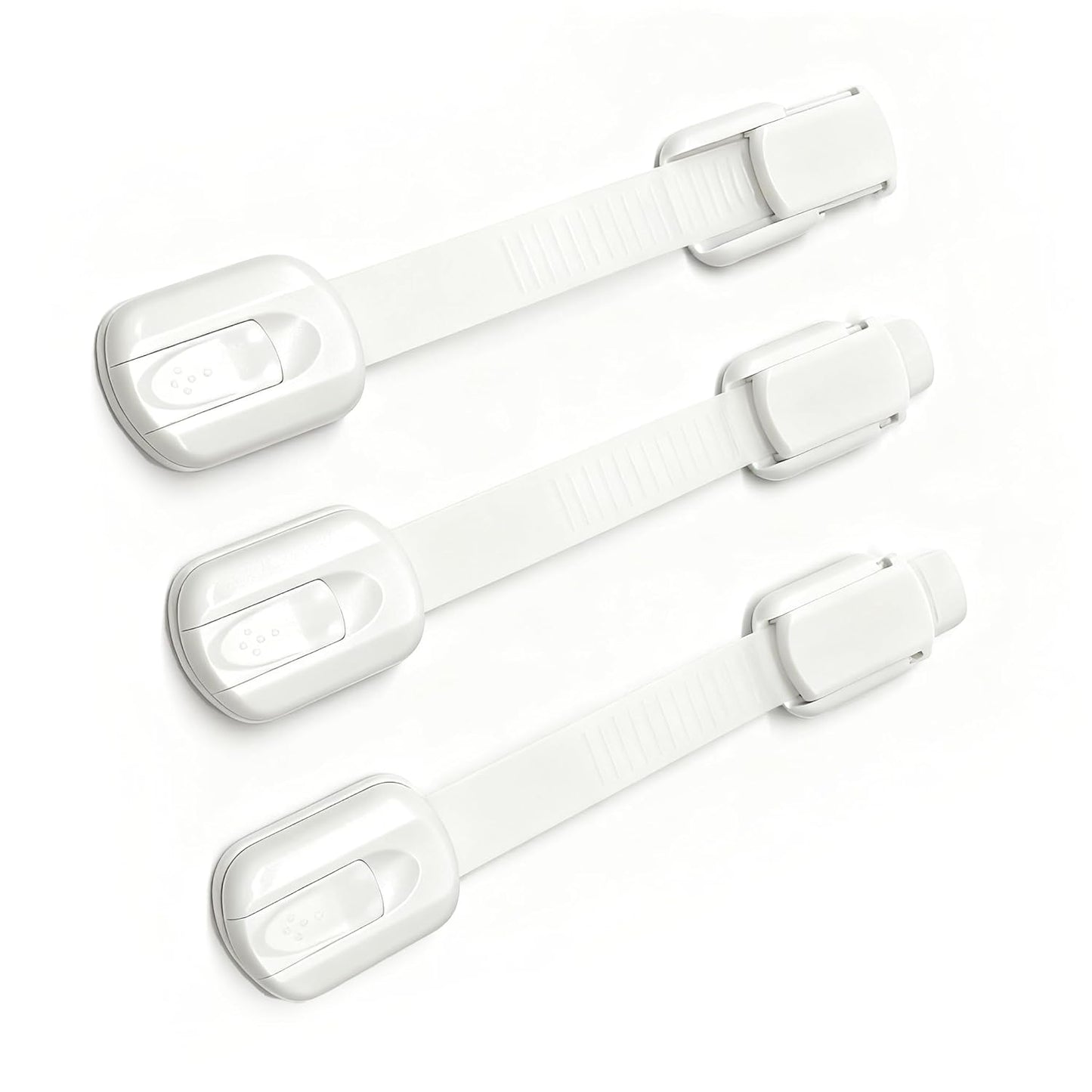 Baby Proofing Child Safety Locks (3 Pack) - The Safest, Quickest and Easiest Adhesive Cabinet Latches, No Screws & Magnets, Multi-Purpose for Furniture