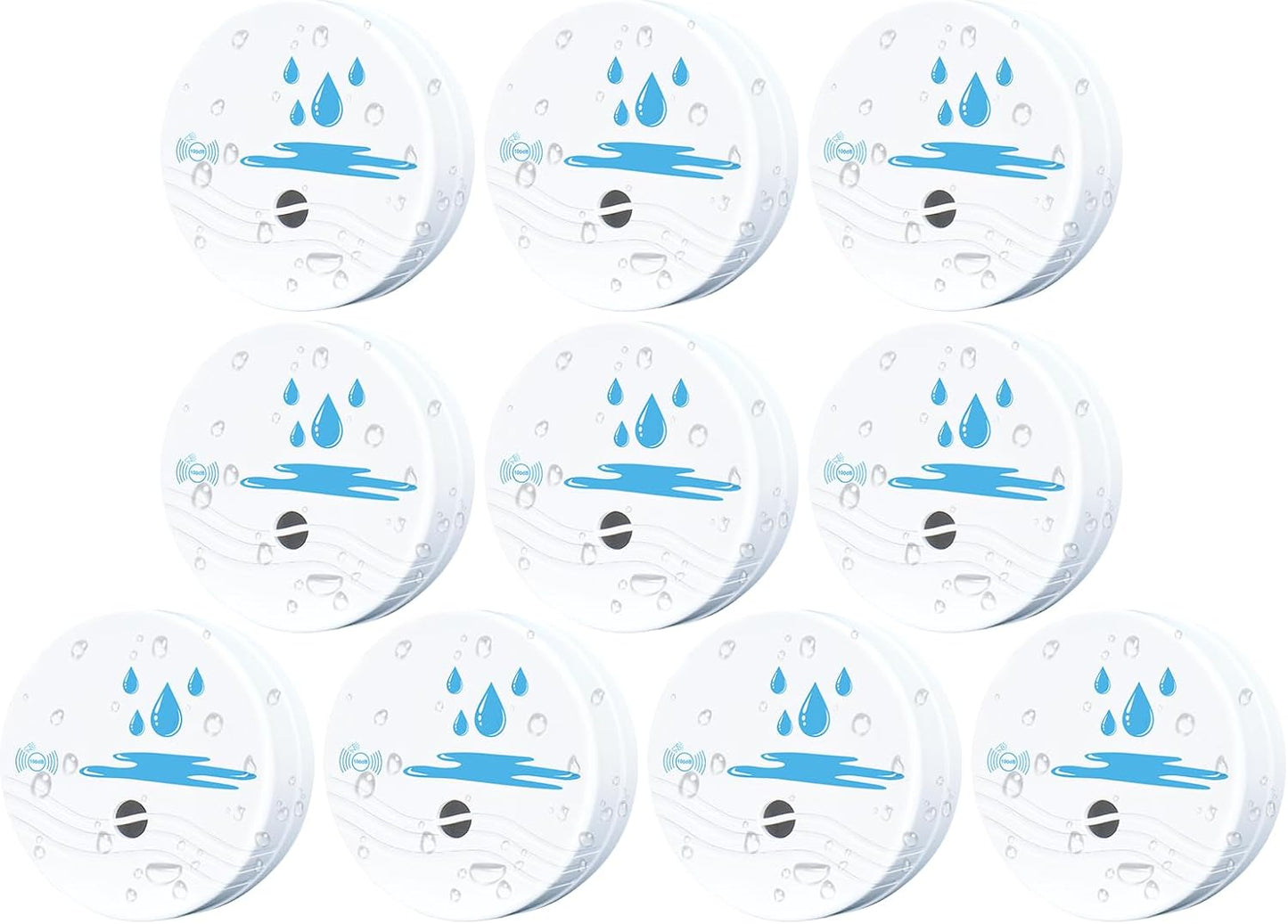 5 Pack Water Leak Detectors for Home, 100dB Waterproof Water Sensor Alarm Leak Detector for Basements, Bathrooms, Laundries, Sinks, and Windows(Battery Included)
