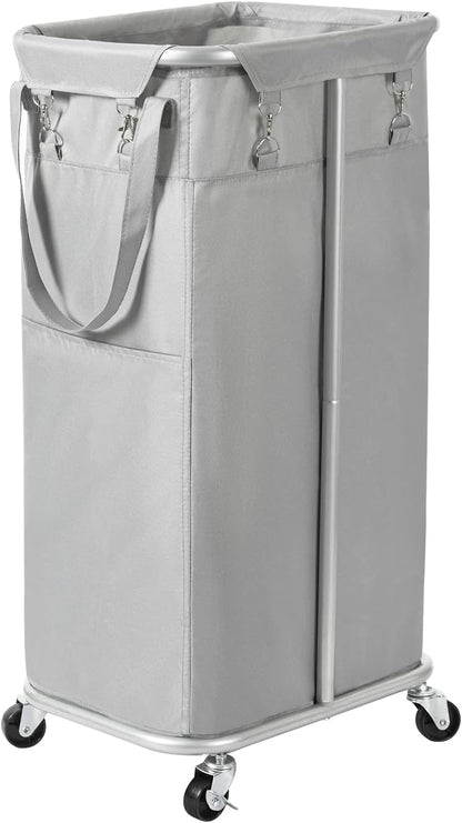 WOWLIVE Laundry Hamper with Wheels 260L Rolling Laundry Basket 3 Section Organizer Laundry Cart with Steel Frame and Removable Bags Large Dirty Clothes Hamper Dorm Room Storage for Bedroom