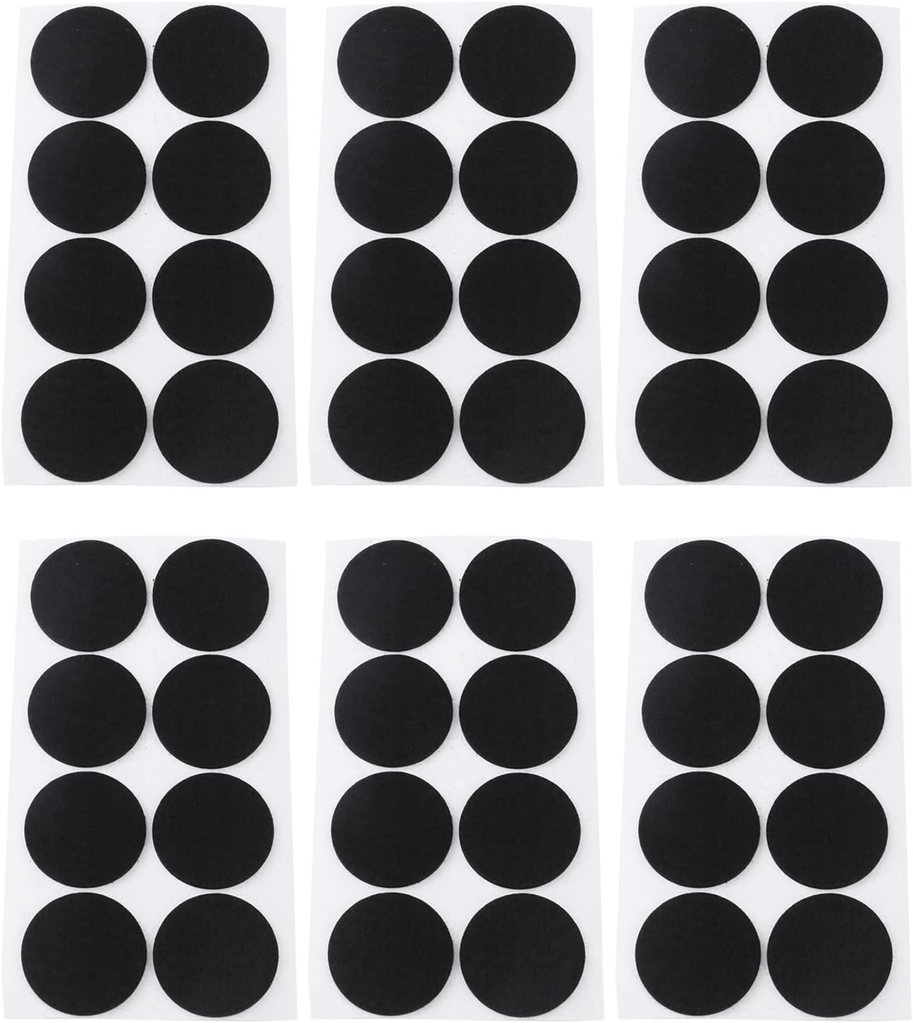Antrader 1.5 Inch Self-Stick Furniture Round Felt Pads Wood Floor Protectors – Protect Your Hard Floors from Furniture Scratches, Pack of 48, Black