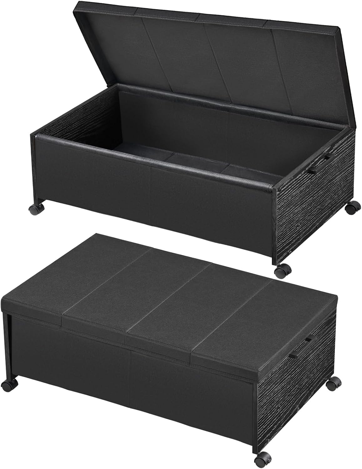 FOUCSSOMEI Under Bed Drawers on Wheels, XXXXL Size, UnderBed Storage with Wheels, Wooden Under Bed Storage, Heavy Duty, Patented Design
