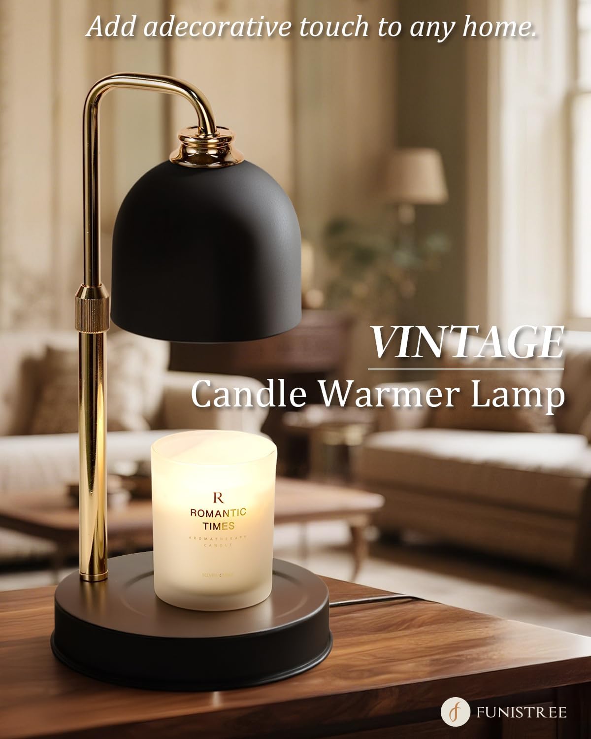 Candle Warmer Lamp Wood with Timer, Dimmable Electric Candle Lamp Warmer for Jar Candles, 2*35 Watt Bulb, Mothers Day Birthday Gifts for Women Men, Decorative Wooden Candle Lamp for Bedroom Home Decor