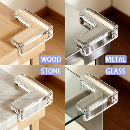8-Pack Clear Corner Guards for Baby Proofing - Extra Thick Soft Edge Bumpers, Easy to Install Furniture & Table Corner Protectors for Sharp Edges, Child Safety Household Essentials