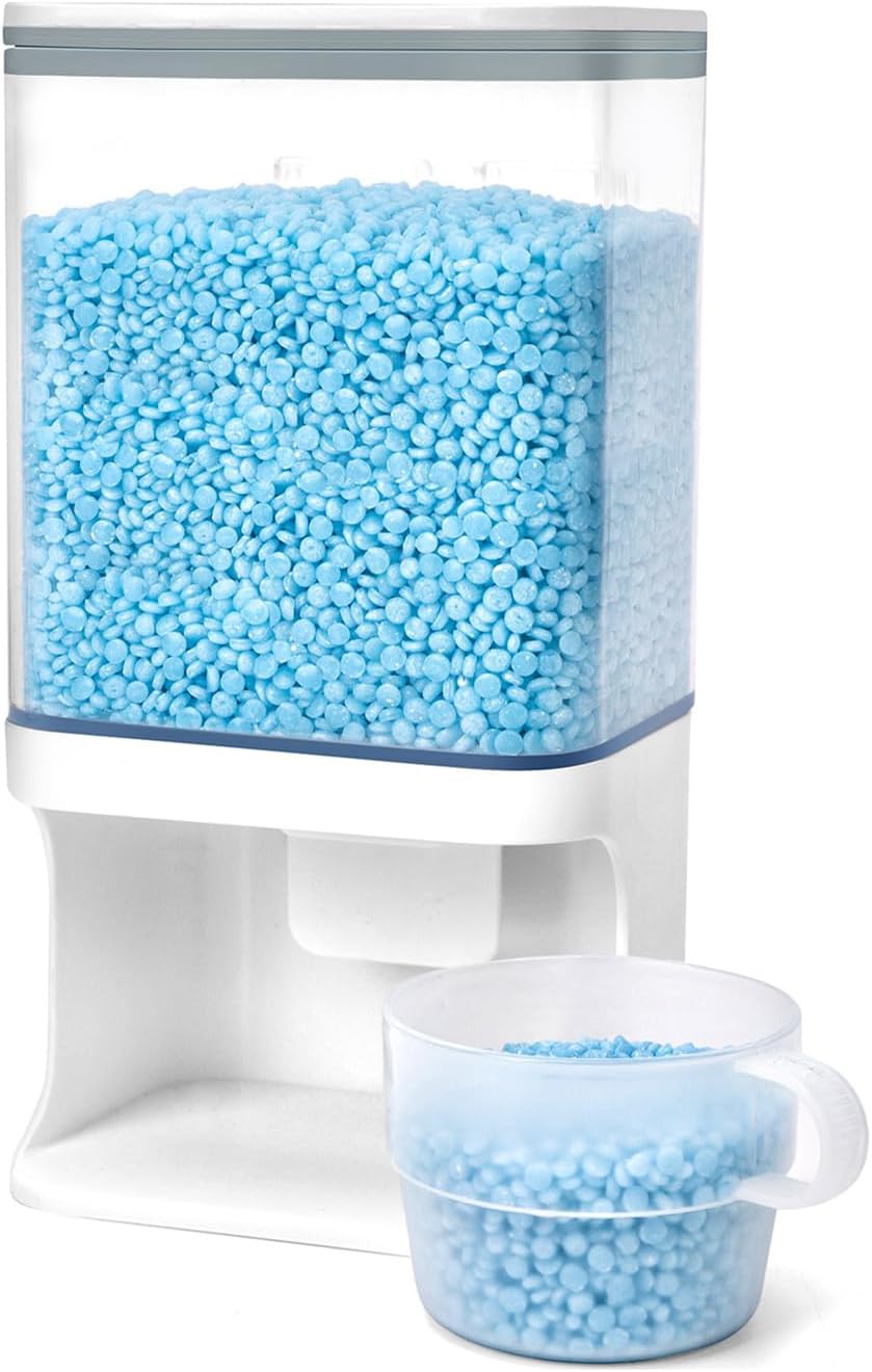 Conworld Laundry Detergent Dispenser, Wall Mounted Laundry Beads Dispenser for Scent Booster Beads, Stain Remover Powder, Bath Salts, Rice, Beans Grain and Dry Food, Laundry Scent Booster Container