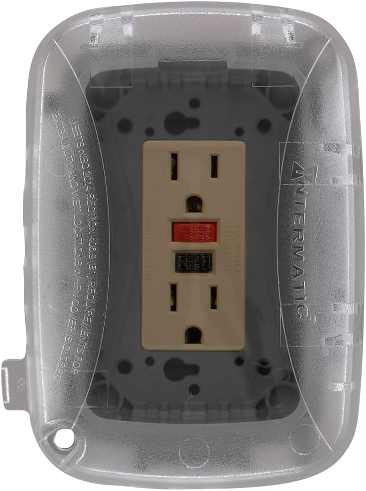 Intermatic WP3100C Weatherproof Electrical Outlet Cover - Extreme Temperature Resistance, Heavy-Duty Construction, Versatile Design & Multi-Configurable, Easy Install, Secure Fit for Outdoor in-Use