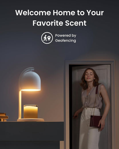 SwitchBot Smart Candle Warmer Lamp with Timer & Voice Control — Dimmable Flameless Candle Wax Melter, Matter-Enabled for Apple Home & Alexa, Birthday & Mother's Day, Gift for Women, Home Decor