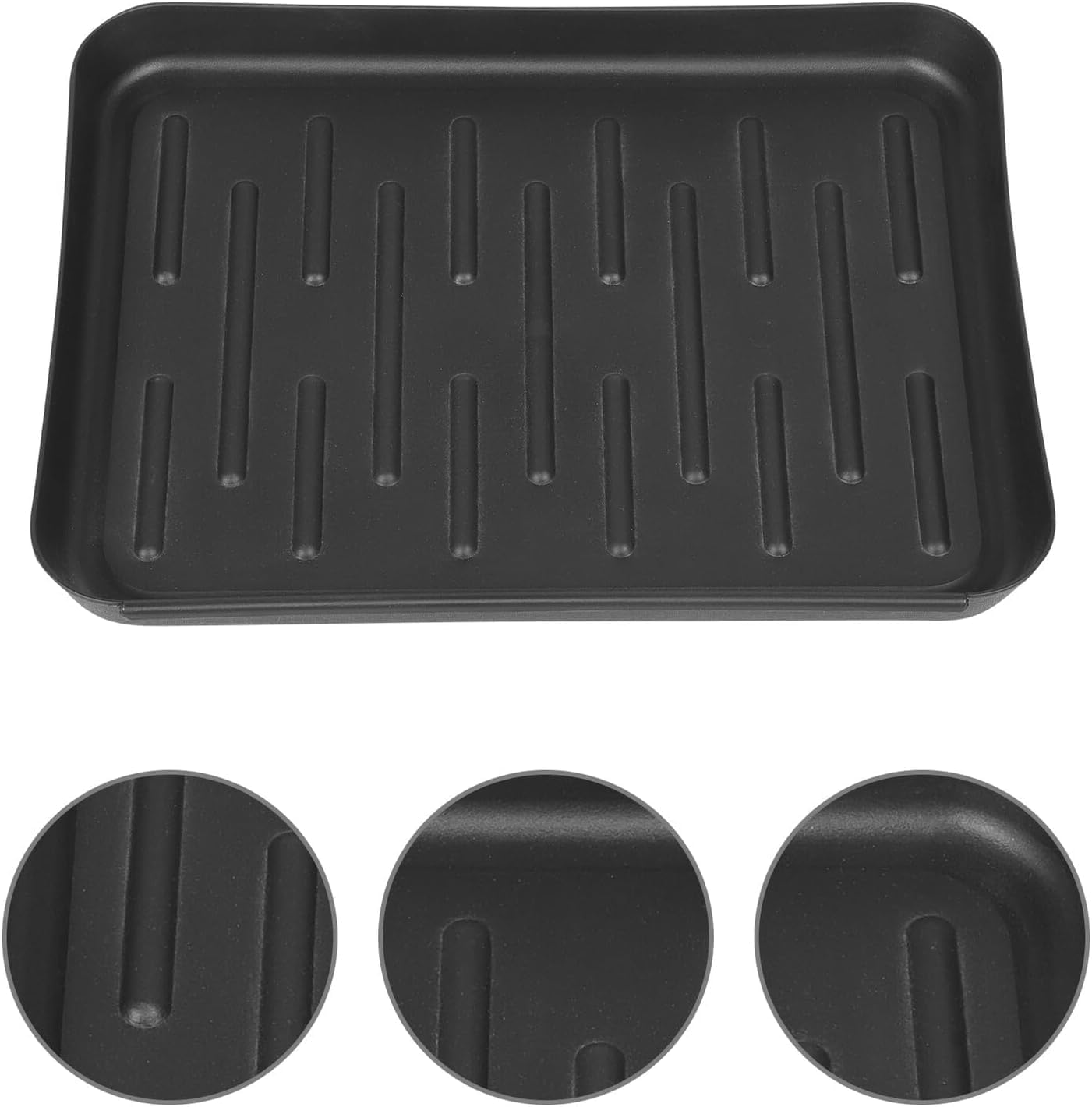 Black Boot Tray Mat, Multi-Purpose Shoe Tray Mat for Plants Pet Food Dog Water Bowls Cat Litter Box, Boot and Shoes Drying Mat for Indoor and Outdoor