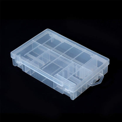 47 Batteries Organizer Storage Case Box Holder Clear Plastic Container Portable- Holds 16 AAA+20 AA+ 2 9V+5 C+4 D Various Sizes and Tester
