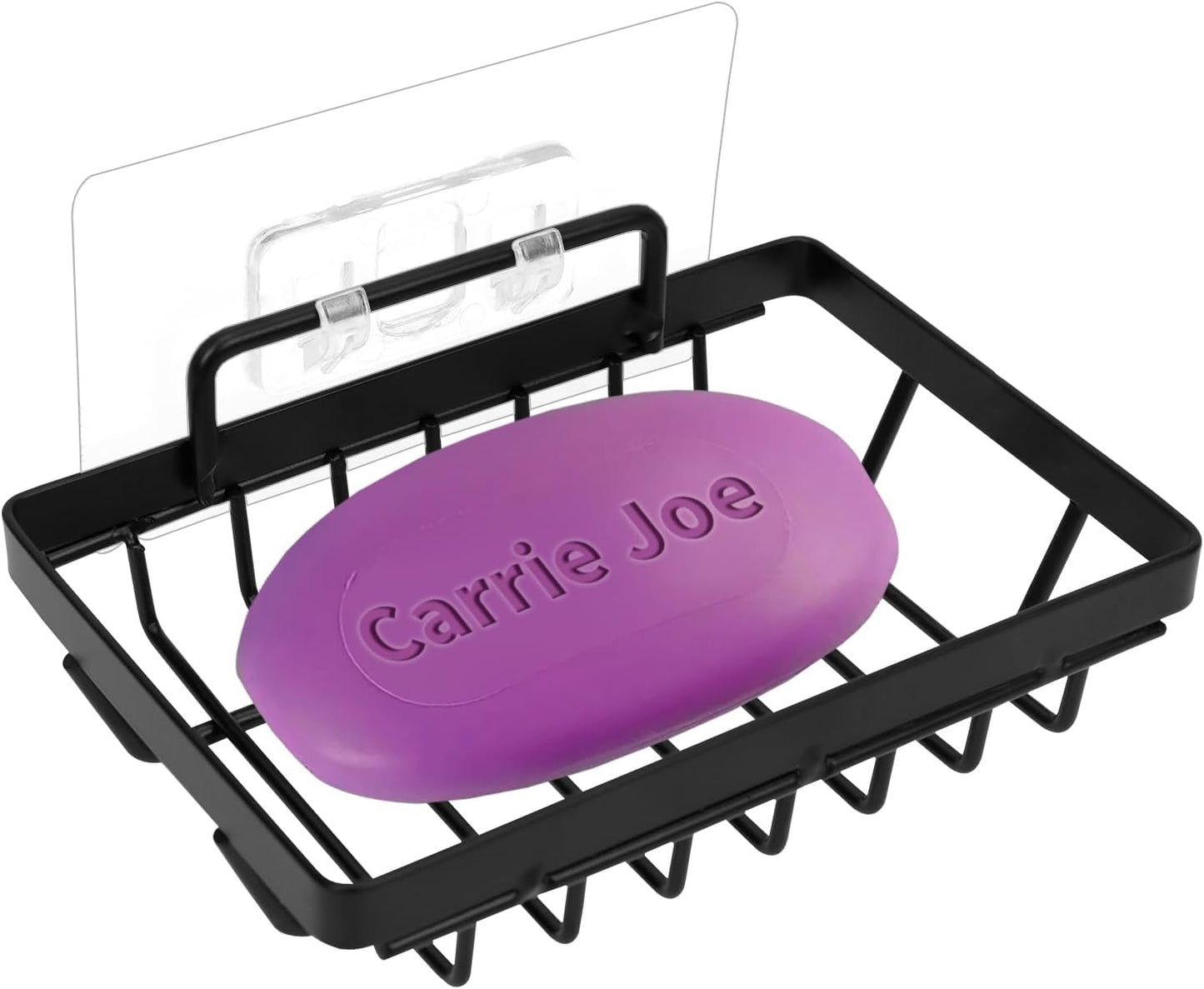 Carrie Joe Soap Holder Self Draining Soap Dish Razor Holder for Shower Wall Not Punched Easy Clean Bar Soap Holder Fit for Bathroom, Kitchen Sink