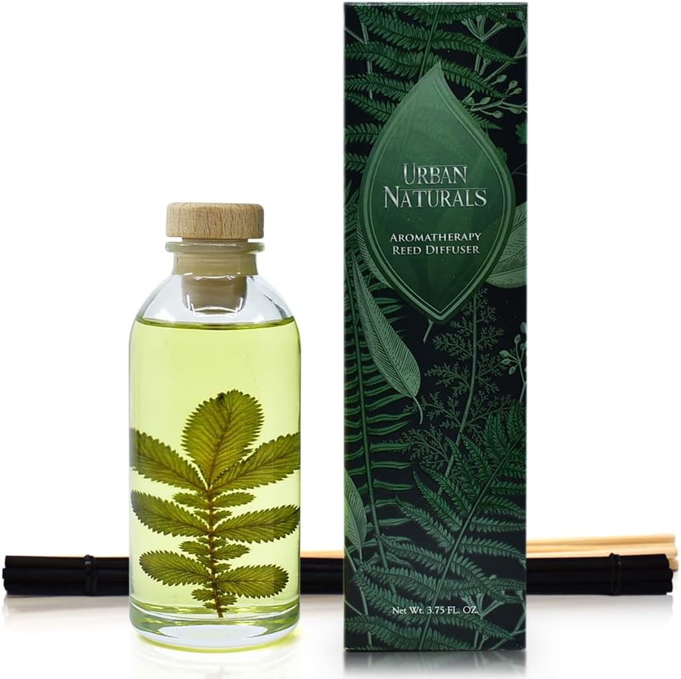 Urban Naturals Smoked Vanilla Reed Diffuser Set with Vanilla Bean, Sandalwood & Leather | Made in the USA - Colors C