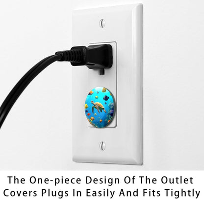 Vintage Brown Wood 12 Packs Outlet Covers Child Proof Plug Protector, Safety Outlet Plugs Covers, 2-Prong Wall Socket Protection Caps, Round Electrical Wall Receptacle for Home Office
