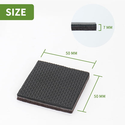 Non Slip Furniture Pads 36 PCS 1'' Square - Anti Slip Furniture Pads - Self Adhesive Rubber Feet Furniture Feet - Chair Leg Floor Protectors - Keep Furniture in Place