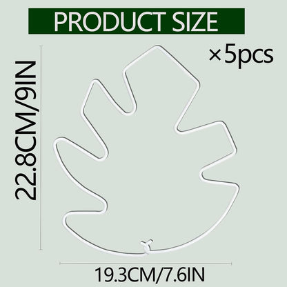 Yohsnor Monstera Plant Stem Support System - 5 Piece Set (5.5x4.7in) | Durable Plant Support Stakes for Climbing Plants & Fishbone Cactus | Ideal Leaf Stabilizer for Indoor Plants & Monstera Care