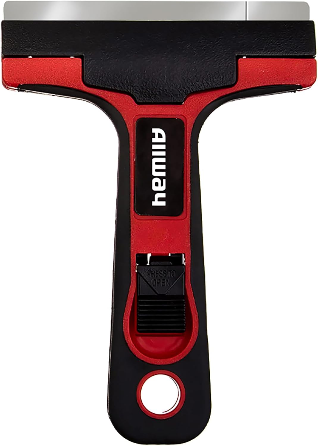 ALLWAY GTS-G Glass & Tile Scraper with Snap-On Blade Guard, 4" | Soft-Grip Handle, Easy Blade Change