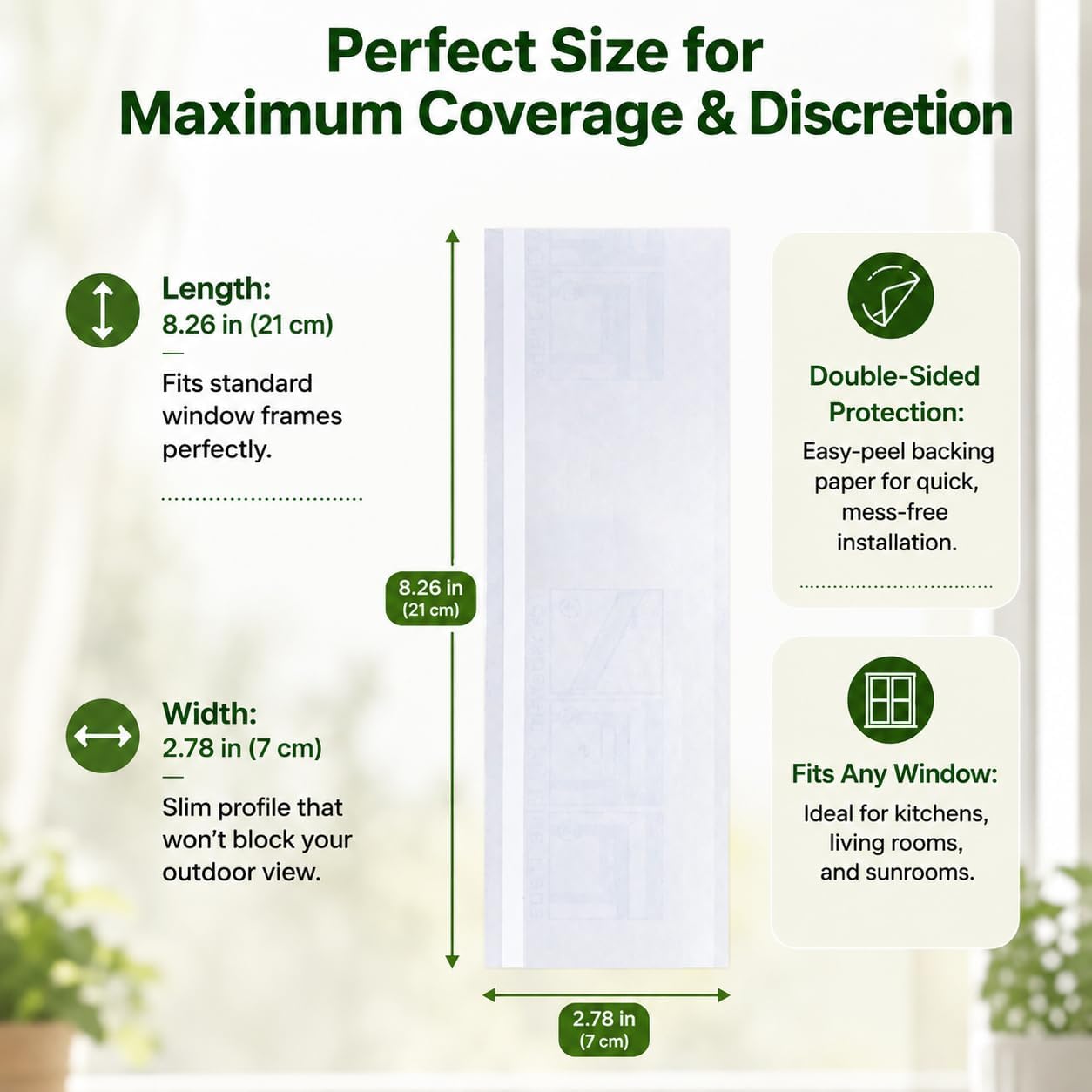 30 Pack Window Fly Trap Strips 8.26"x2.78", Sticky Fly Strips, Flying Insect Trap Indoor Outdoor Fruit Fly Trap, Mosquito Trap & Gnat Trap, Mosquito Stickers for Home Kitchen Windows, Glass Doors