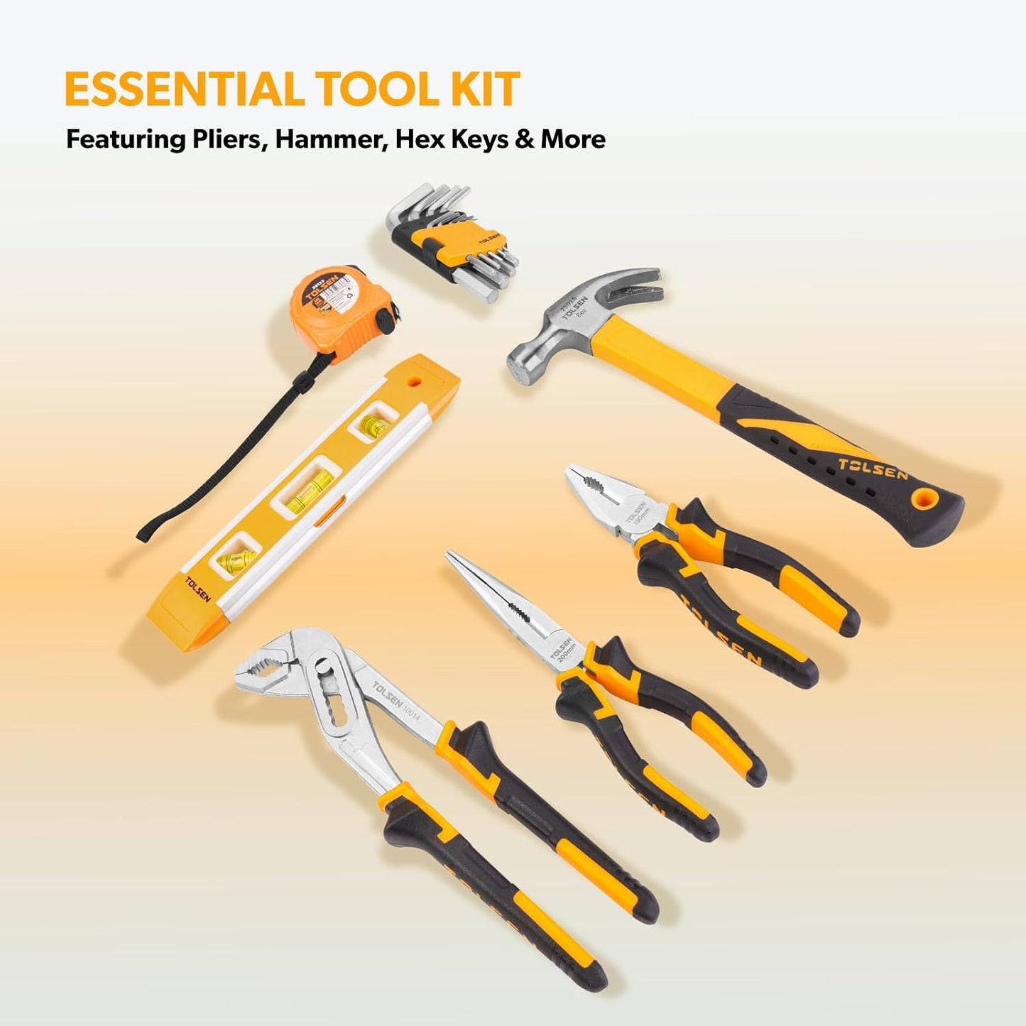 TOLSEN Auto Repair Tool Set Home Mechanic Tool Kit with Toolbox | Portable Complete General Basic Home Tool Kit and Reversible Ratchet Socket Set for Men Women