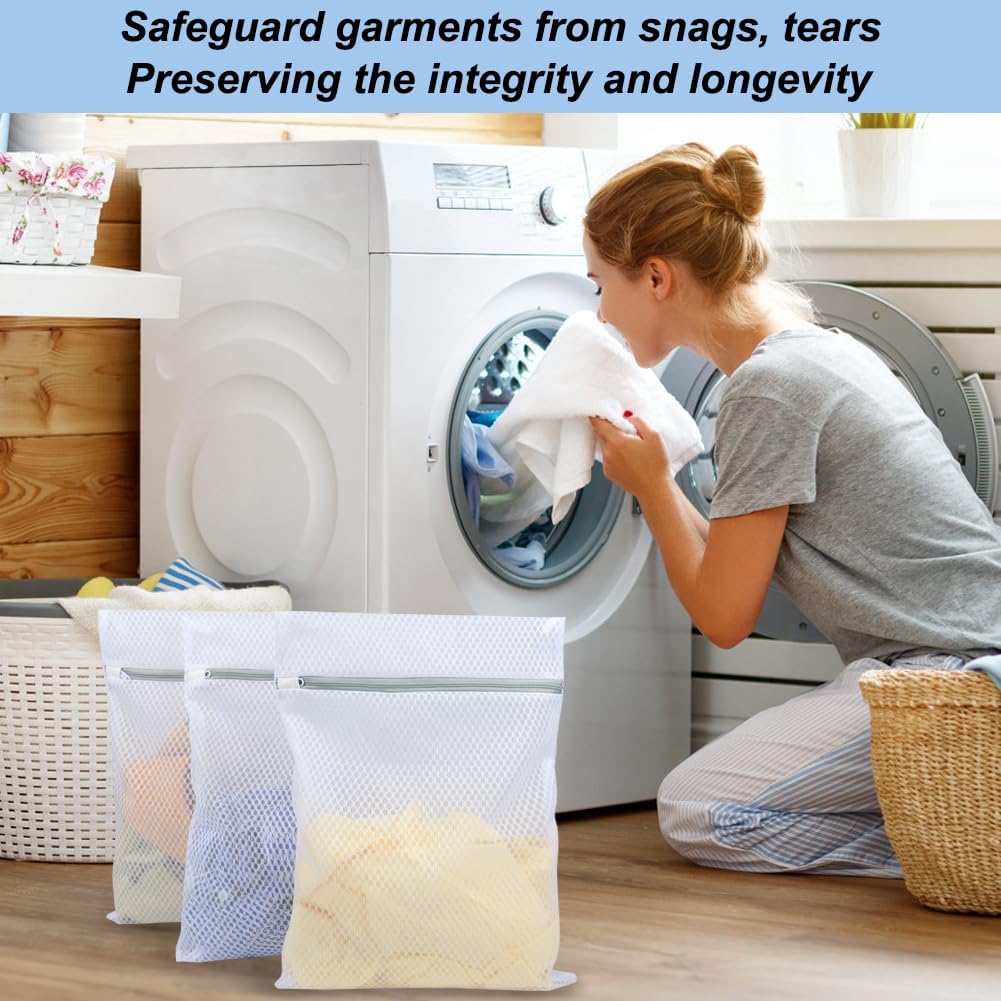 Vivifying Extra Large Mesh Laundry Bag, 2 Pack XXL Oversize Honeycomb Mesh Wash Bags for Washing Machine, Coats, Stuffed Toys, Blanket, Bedding, Sweater, Delicates Clothes (27 x 35 Inches)