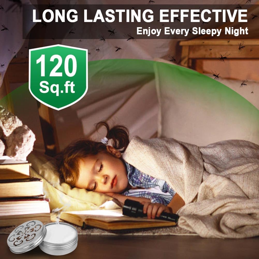 AUDQQM Mosquito Repellent Outdoor Patio, Mosquito Repellant Indoors, Mosquito Repellant for Room/Yard, Camping Mosquito Deterrent, Keep Mosquito Away, Effective for 60 Days-2P