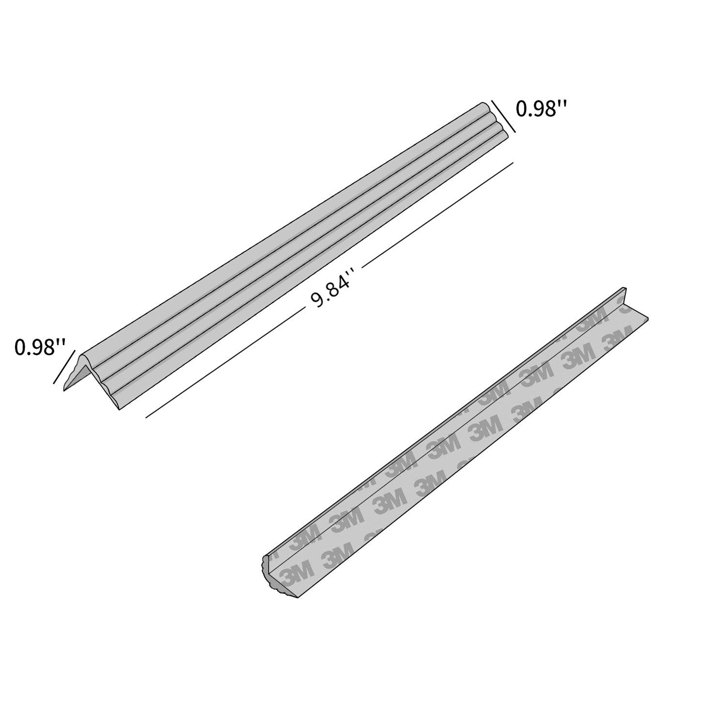 LONGFITE Table Wall Edge Protector Clear Corner Protectors Guards 6.56 feet Furniture Fireplace Safety Bumpers 8 Pack Baby Proofing with Wide Coverage and Safe Silicone Material (Semitransparent)