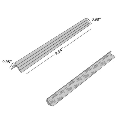 LONGFITE Table Wall Edge Protector Clear Corner Protectors Guards 6.56 feet Furniture Fireplace Safety Bumpers 8 Pack Baby Proofing with Wide Coverage and Safe Silicone Material (Semitransparent)